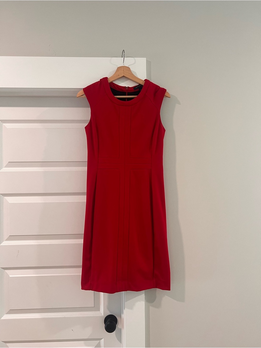 Banana Republic Red Sleeveless Sheath Dress